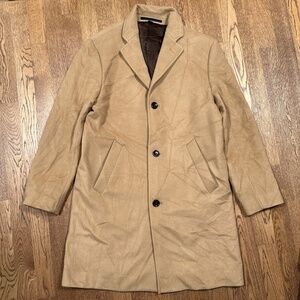 J Crew Ludlow Wool Cashmere Topcoat Beige Tan Over Coat Mens 36S